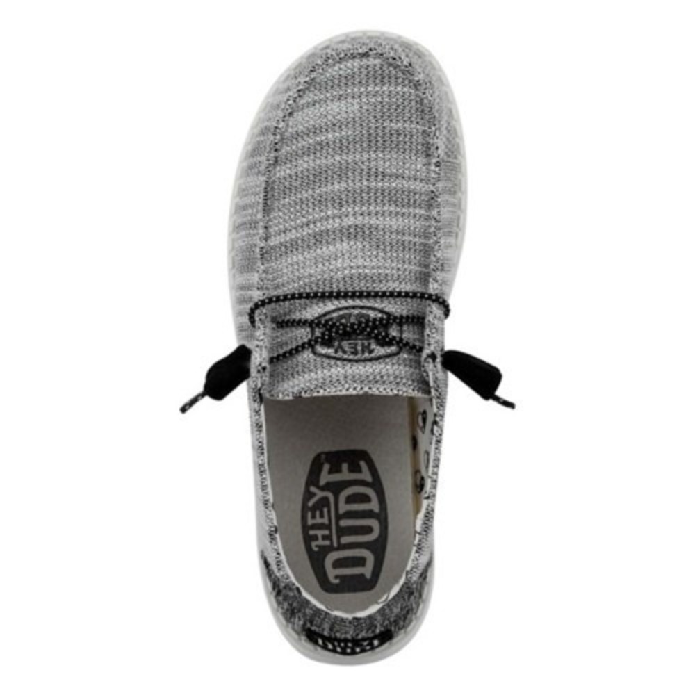 Hey Dude‎ Wendy Youth Stretch Slip-On Shoes Yin Yang Knit Gray Kids - Size YT3